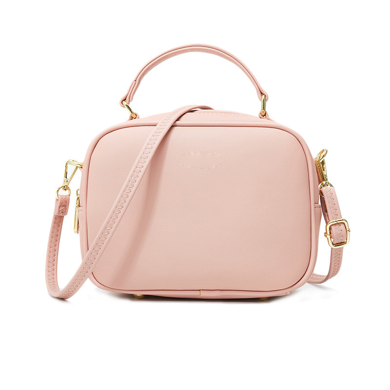 modelo de lichi de Color sólido bufanda bolsa hombro Diagonal bolso